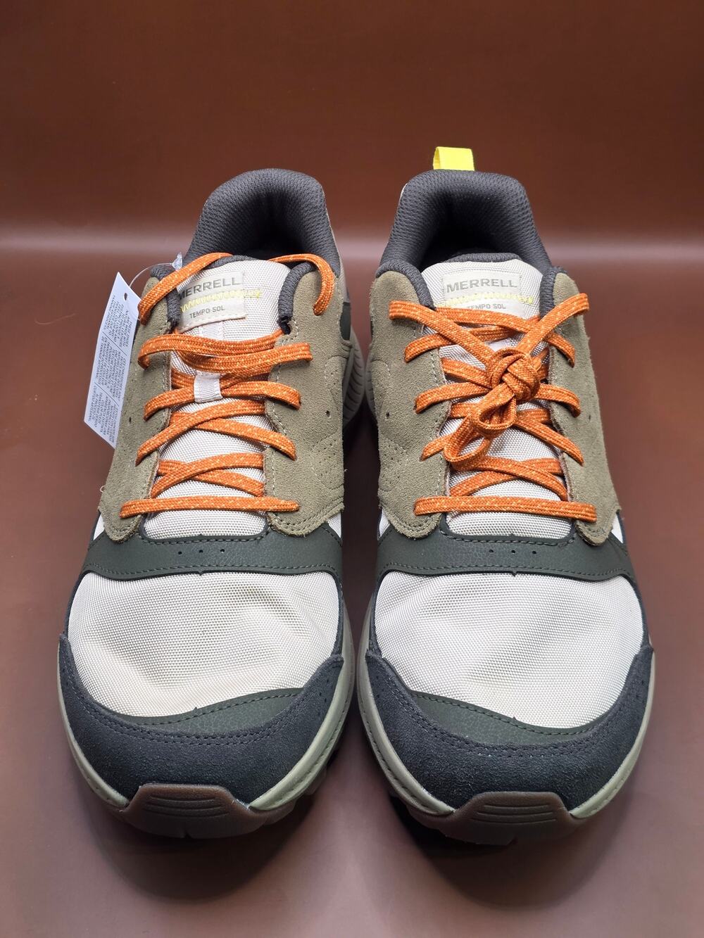 Merrell Tempo Sol Men's 11 Hiking Shoes Dark Moss Orange J038729 New